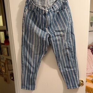 GAP Denim Light Blue with White Stripes